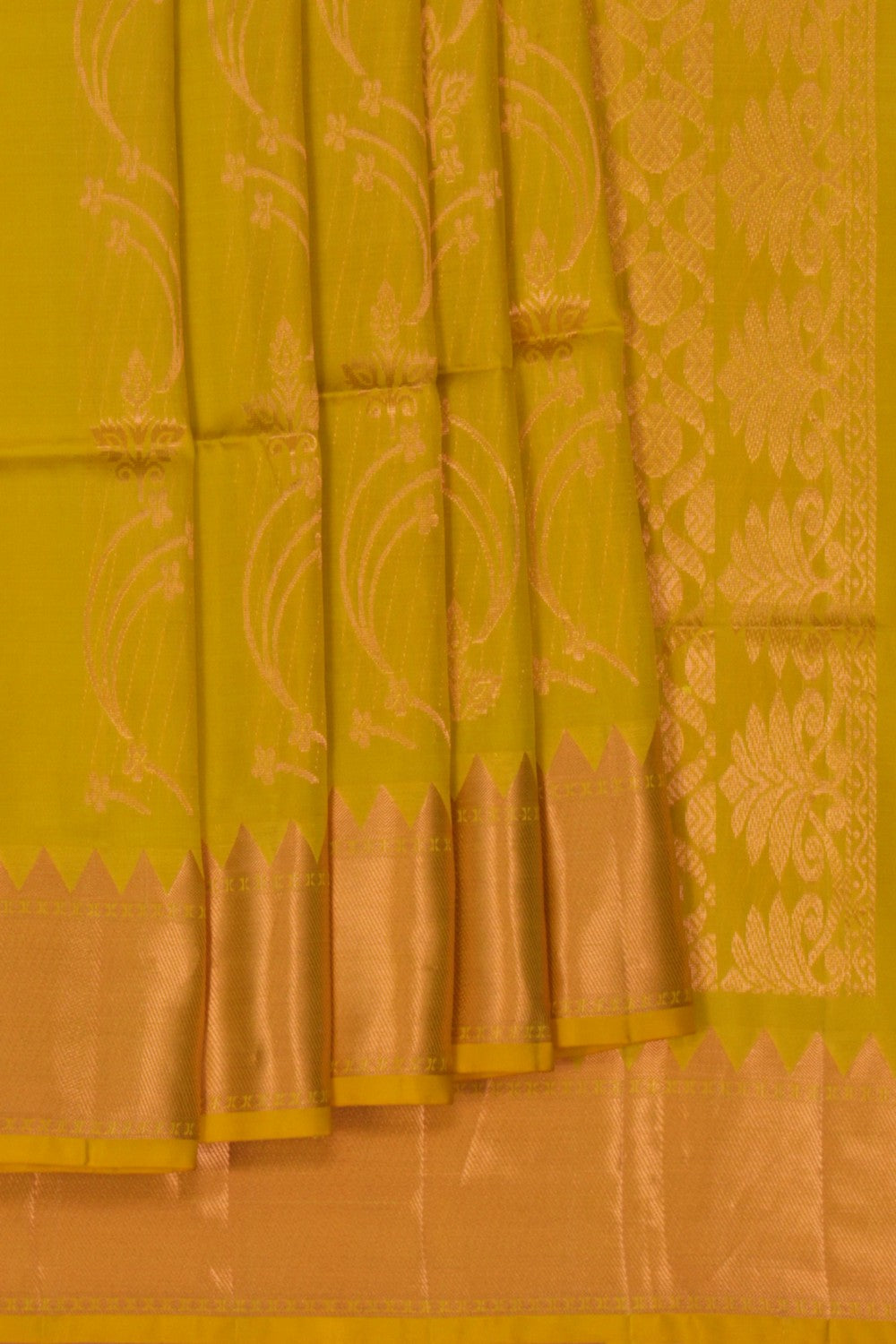 Image of South Silk Spring Yellow Saree